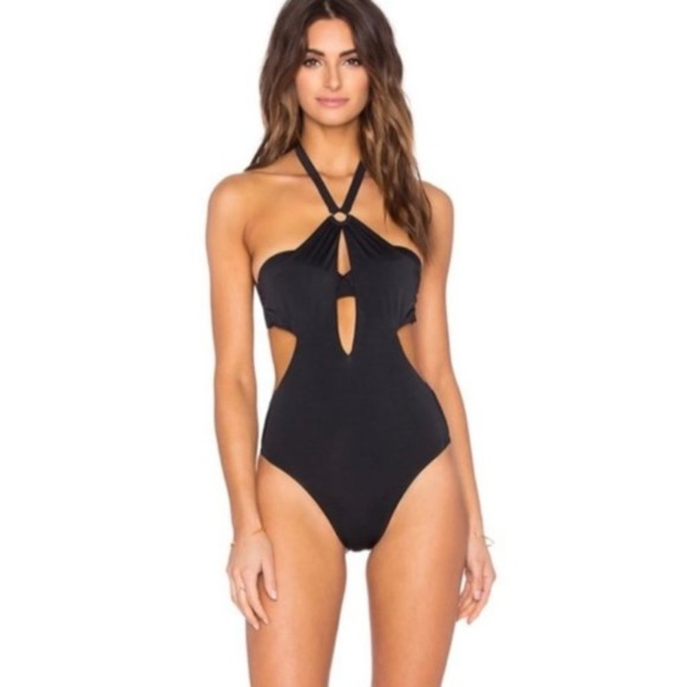 NWT L'Agent by Agent Provocateur Adrina One piece Swimsuit Black
